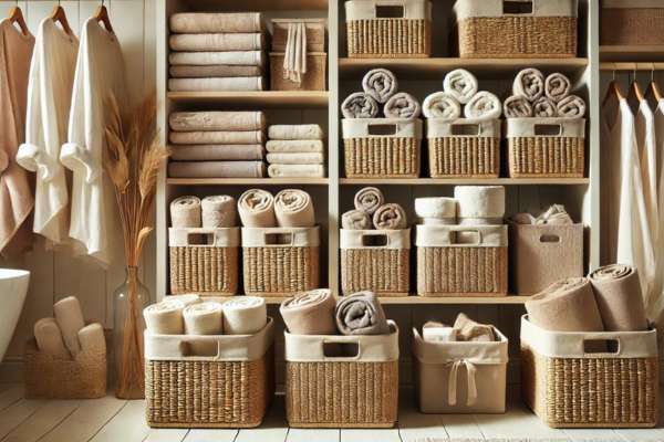 Basket and Bin Storage Solutions for Towels