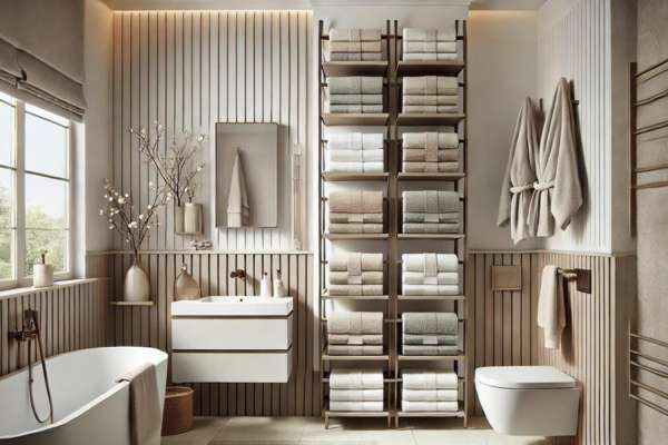 Maximizing Vertical Space with Multi-Tiered Towel Racks