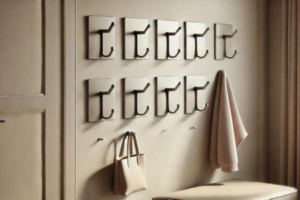 Sleek Wall-Mounted Hooks Both Stylish and Practical