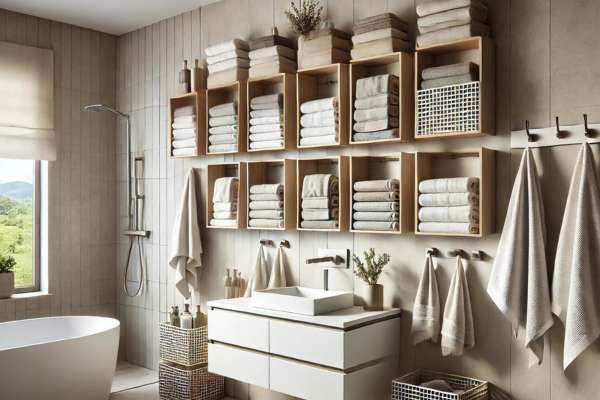 Stylish and Functional Towel Storage