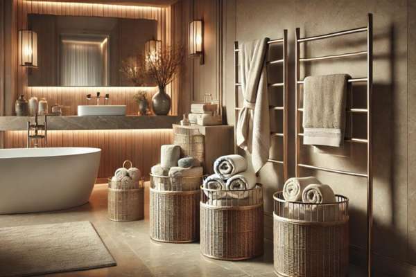 Towel Storage for a Luxurious Spa-Like Experience