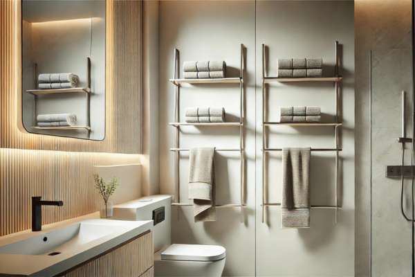 Wall-Mounted Towel Bars Maximize Your Walls for Extra Storage