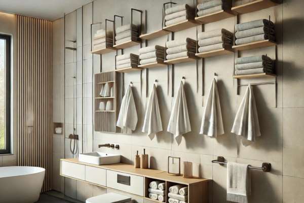 Wall-Mounted Towel Storage Ideas for Space-Saving Convenience