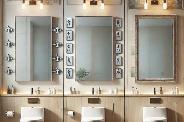 Different Mounting Bathroom Mirrors
