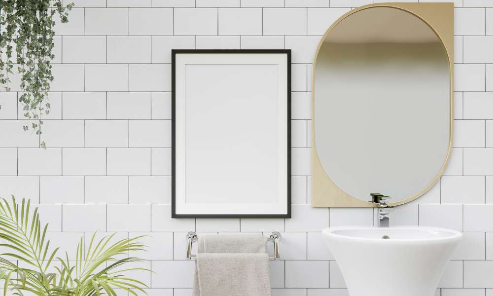 How To Frame A Bathroom Mirror With Clips