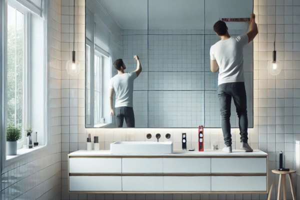 Installing A Frameless Bathroom Mirror